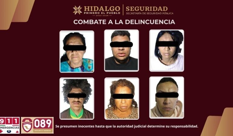 Cae La Red “Gota a Gota” En Hidalgo: 6 Detenidos, Drogas y Vehículos Asegurados en Mega Operativo