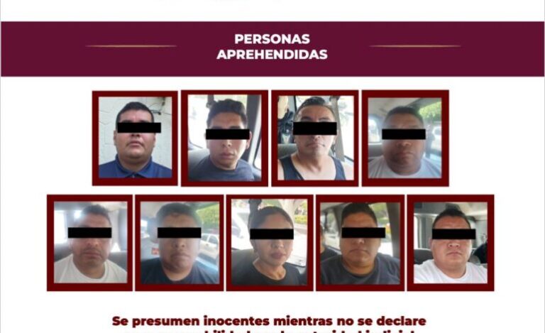 En operativo del Gabinete de Seguridad son aprehendidos nueve policías municipales de Progreso de Obregón