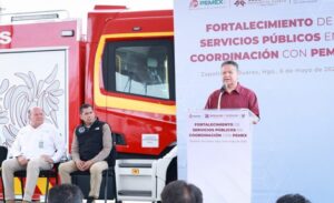 Pemex Dono una inversión total de 84.6 millones de pesos Parta obras de pavimentación, maquinaria, equipo medico