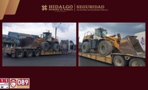 Policía Estatal Asegura a Dos Hombres y Recupera Maquinaria Pesada en Tula de Allende