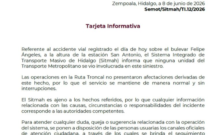 Accidente Vial Registrado Hoy Sobre El Bulevar Felipe Ángeles