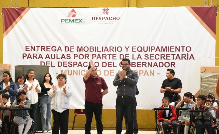 Alianza entre el Despacho del Gobernador y Pemex beneficia a 10 primarias de Actopan