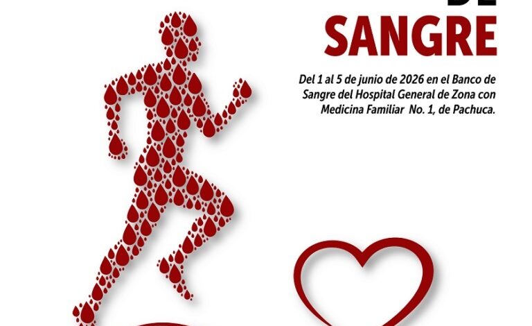 Invita IMSS Hidalgo a Maratón de Donación de Sangre altruista para salvar vidas