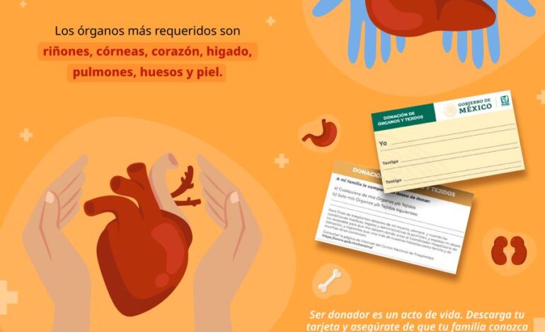 Llama IMSS Hidalgo a Convertirse en Donador Altruista de Órganos y Tejidos