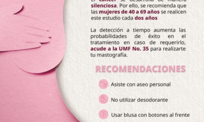 Realiza Unidad de Medicina Familiar No. 35 de Mineral de Reforma Jornada de Mastografías