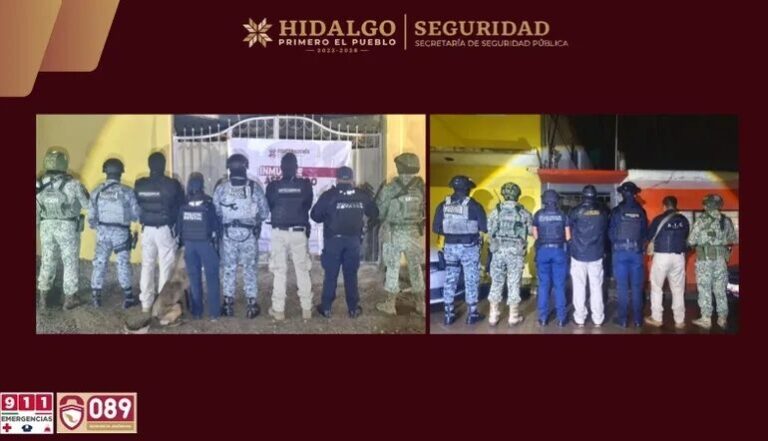 Seis Detenidos Tras Cateos Simultáneos en Pachuca y Apan