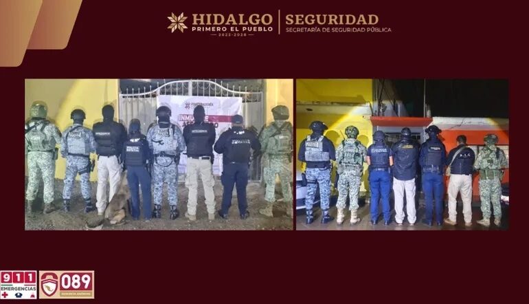 Seis Detenidos Tras Cateos Simultáneos en Pachuca y Apan