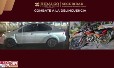 SSPH Asegura a 3 Presuntos Integrantes de Una Banda Dedicada al Robo de Motocicletas en Pachuca