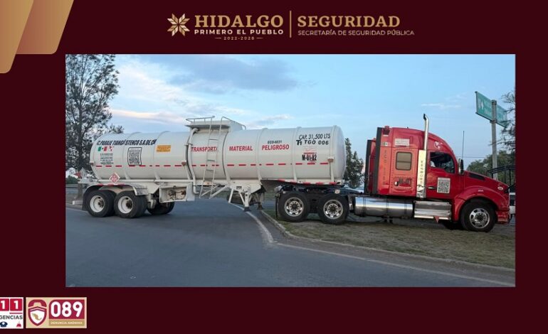 Tras Persecución, SSPH Rescata a Conductor Privado de Su Libertad y Recupera Tractocamión Cargado Con Hidrocarburo
