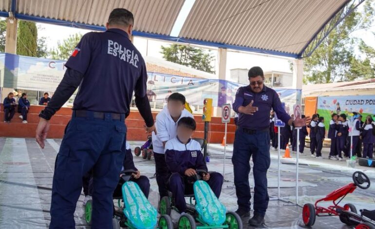 Ciudad Policía llega a Santa Ana Hueytlalpan con la Participación de Más de 250 Estudiantes
