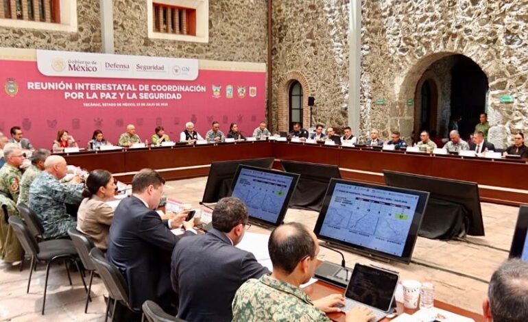 Gabinete de Seguridad de Hidalgo presenta resultados en la 6ta. Reunión de Coordinación Interestatal de Paz y Seguridad