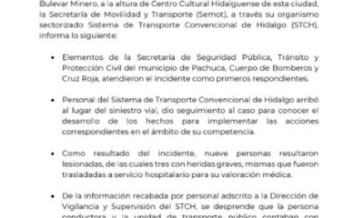Incidente, se vieron involucradas una unidad de carga y una del servicio de transporte público sobre Bulevar Minero