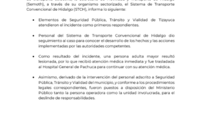 Incidente suscitado este 4 de julio en la avenida Juárez  Semoth Informa: