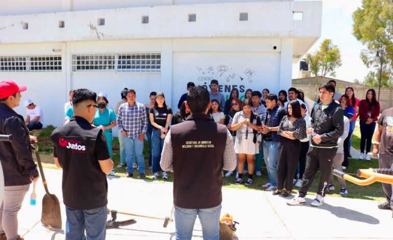 Juventudes de Hidalgo se suman a Tequios por la Paz en Zapotlán de Juárez