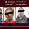 La Secretaría de Seguridad Pública de Hidalgo detuvo a cuatro personas