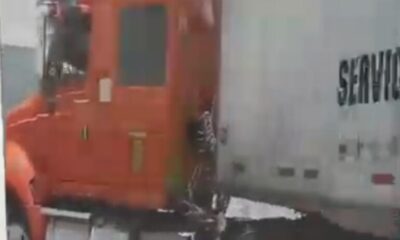 Percance de un Tráiler con Unidad del Transporte Metropolitano