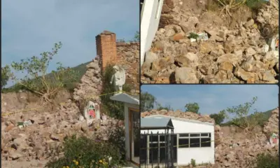 Se Derrumbó un Tramo de la Barda Perimetral del Panteón Municipal. Cedió Ante el Embate de las Lluvias