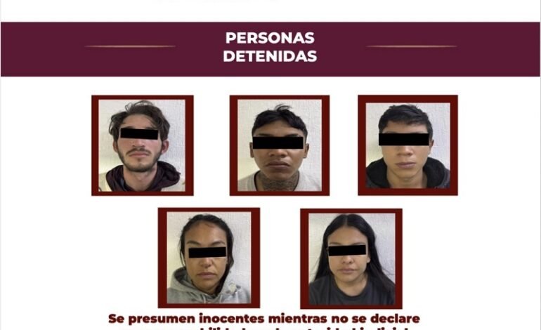 Detiene PGJEH a cinco personas durante cateo por narcomenudeo en Ajacuba