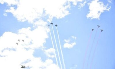 Secretario de la Defensa Nacional pasa revista al Agrupamiento Aéreo del Desfile del 16 de septiembre