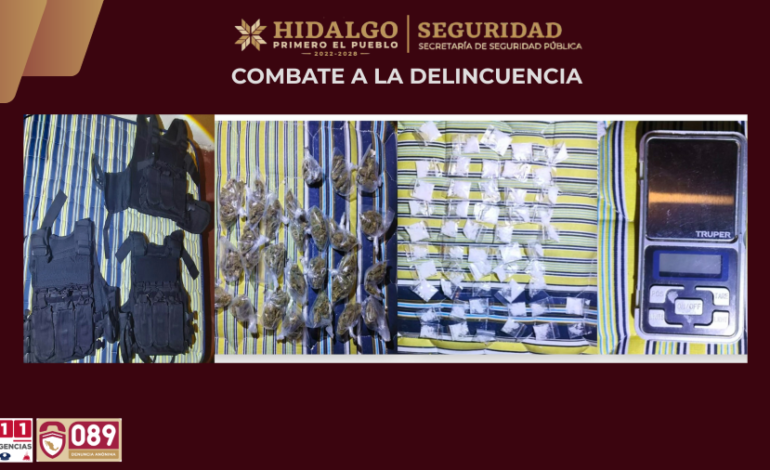 SSPH Desarticula Punto de Venta de Narcóticos en Tepeapulco