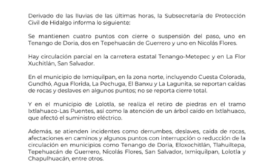 Mantiene Protección Civil atención y monitoreo por lluvias