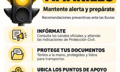 Protección Civil Emite Recomendaciones por Lluvias.