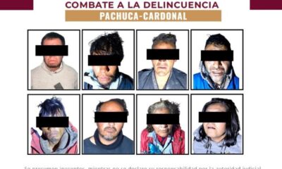 SSPH detiene a ocho personas y desmantela dos puntos de narcomenudeo, en Hidalgo