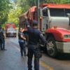 Tras deslaves, policía estatal libera carretera de Tlanchinol