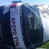 Volcó En La México-Pachuca Un Vehículo de Apoyo Mecánico del Sitmah